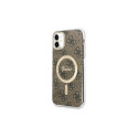 Guess GUHMN61H4STW iPhone 11 6.1" brown/brown hardcase 4G MagSafe Guess GUHMN61H4STW iPhone 11 6.1" brown/brown hardcase 4G MagSafe