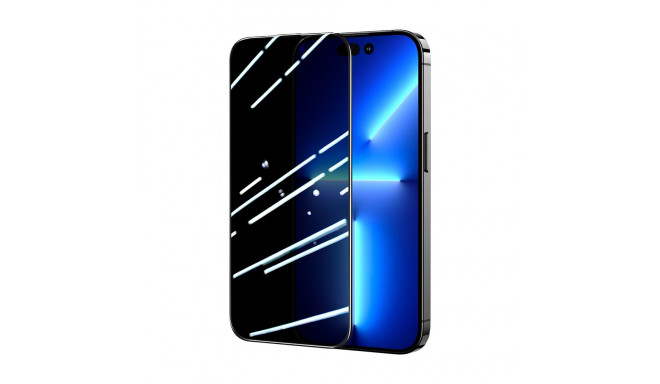 Joyroom Knight 2.5D Privacy TG Tempered Glass for iPhone 14 Plus with Anti-Spy Filter Full Screen wi