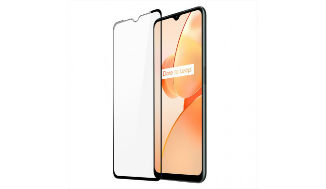 Dux Ducis 9D Tempered Glass 9H Durable Full Screen Tempered Glass with Realme C31 frame black (case 
