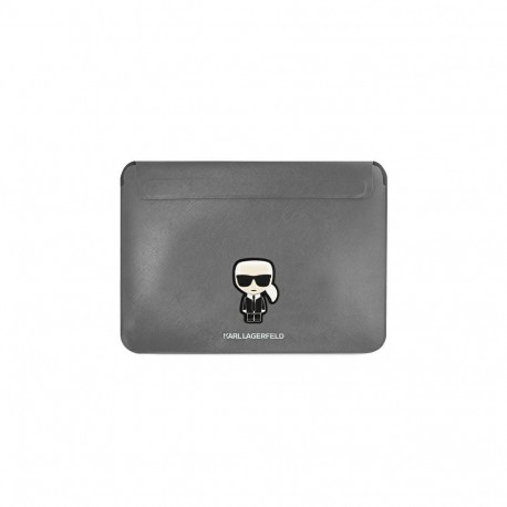 Karl Lagerfeld Saffiano Ikonik Karl case for a 13-14" laptop - silver