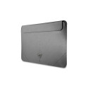Guess Saffiano Triangle Logo case for a 16" laptop - silver