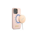 Guess GUHMP13XLSLMGLP iPhone 13 Pro Max 6.7" light pink/light pink hardcase Silicone Script Gold Log