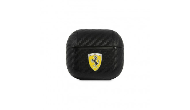Ferrari FESA3CABK AirPods 3 cover black/black On Track PU Carbon