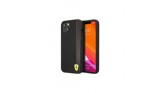 Ferrari FESAXHCP13SBK iPhone 13 mini 5.4" black/black hardcase On Track Carbon Stripe