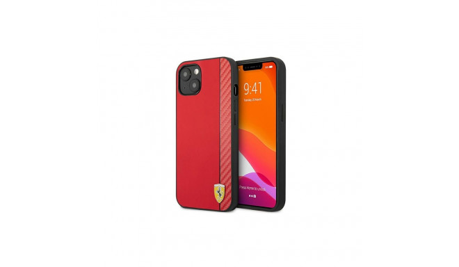 Ferrari FESAXHCP13SRE iPhone 13 mini 5.4" red/red hardcase On Track Carbon Stripe