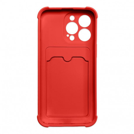 Card Armor Case Pouch Cover for iPhone 11 Pro Card Wallet Silicone Air Bag Armor Red