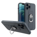 Ring Case silicone case with finger grip and stand for Samsung Galaxy S21+ 5G (S21 Plus 5G) dark blu