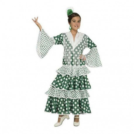 Costume for Children My Other Me Feria Green Flamenco Dancer - 3-4 Years