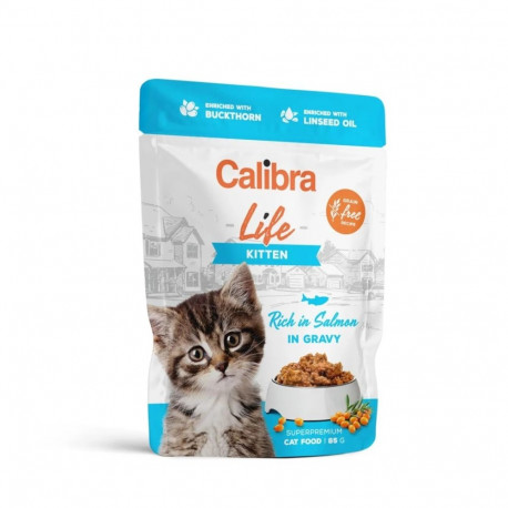 CALIBRA Cat Life kotike kassipoeg lõhe kastmes märg kassitoit 85g