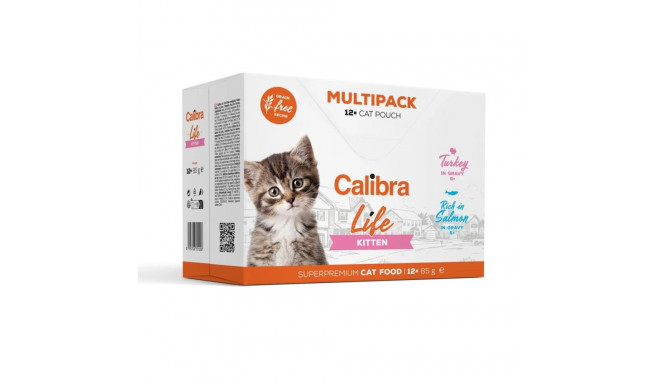 CALIBRA Cat Life pouches Kitten multipakk märg kassitoit 12x85g