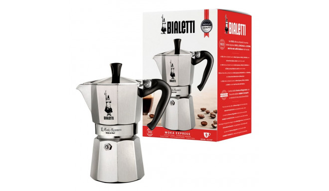 Bialetti Moka Express mokakann 0.55 L must, hõbedane