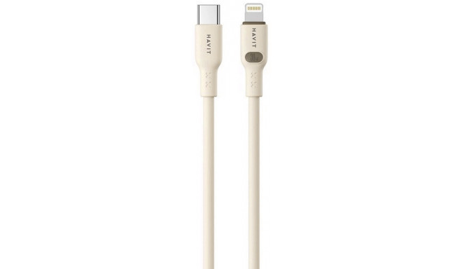 Havit kaabel USB-C - Lightning 2m, beež (6281)