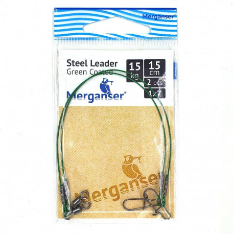 Terasest liider, 1x7 kaetud, roheline, 15 kg, 15 cm, 2 tk, Merganser