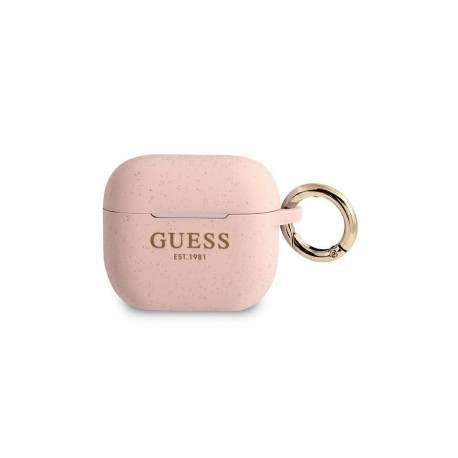 Guess GUA3SGGEP AirPods 3 cover pink Silicone Glitter