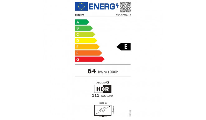 Philips LED 4K teler 55PUS7000/12 55 nutiteler TITAN OS must