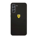 Ferrari vedelast silikoonist metallist logoga ümbris Samsung Galaxy S21 FE 5G must