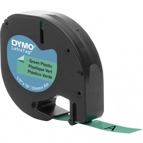 Dymo LetraTAG -plastikteip 12 mm x 4 m, roheline