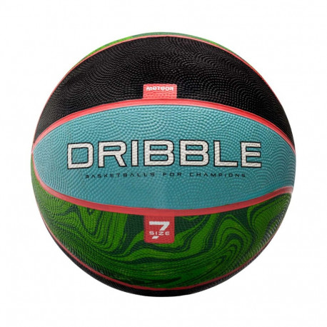 Piłka koszykowa Meteor Dribble niebiesko-zielono-czarna 07093 7