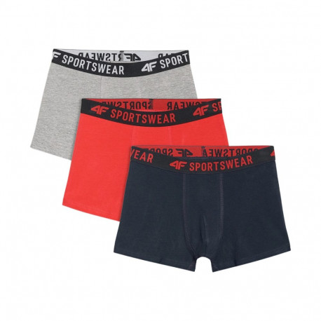 Bokserki dla chłopca 4F M061 3pak multikolor 4FJWAW25UBXSM061 90S 158-164cm