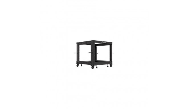 LANBERG Open rack 19inch 9U 600x600-1100 adjustable black