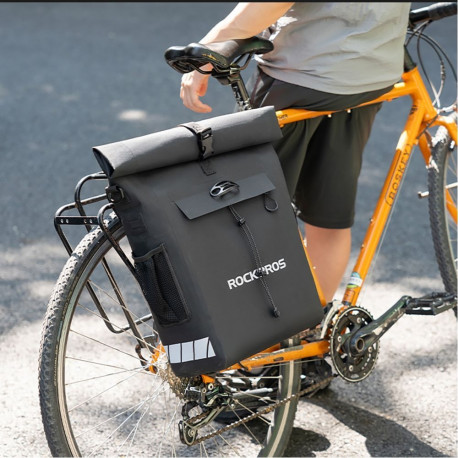 Rockbros Rockbros Bike Bag with Backpack Function, Waterproof, with Helmet Attachment 18l - Black