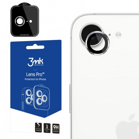 3mk Lens Protection Pro Tempered Glass for iPhone 16e - Silver