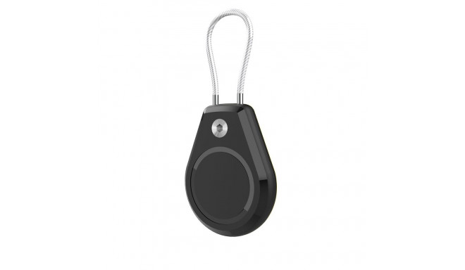 Apple AirTag Case Waterproof with Steel Cable - Black