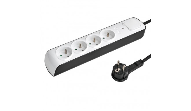 Hama Premium 4-Socket Surge Protector Strip 1.5m - White