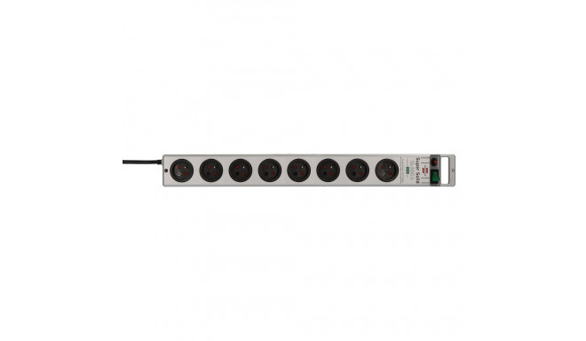 Brennenstuhl Super-Solid surge protector strip 8 sockets 2.5m 13.500A - silver