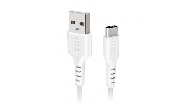 SBS TECABLEMICROC15W USB-A - USB-C Cable 1.5m - White