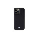 BMW Leather Diamond Pattern case for iPhone 15 Pro - black
