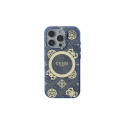 Guess GUHMP16XH4PYEEB iPhone 16 Pro Max 6.9" blue/blue hardcase IML Peony On 4G Background MagS