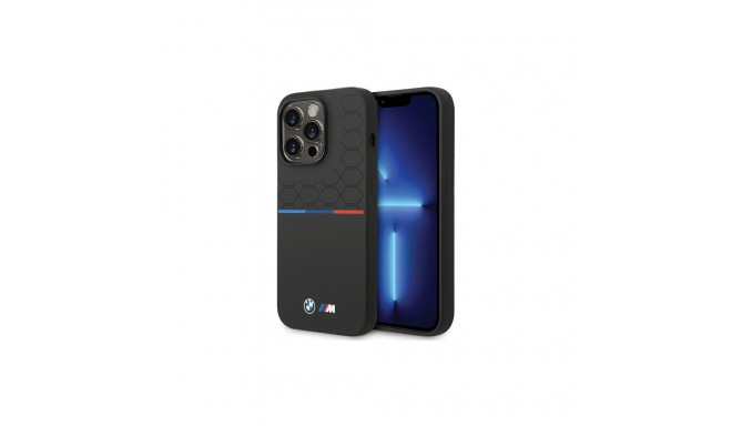 BMW Silicone Pattern iPhone 15 Pro Max Case - Black