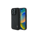 Mercedes MB Curved Stitches Leather iPhone 16 Pro Case - Black