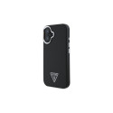 Guess Grained Triangle MagSafe case for iPhone 16 - black