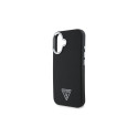 Guess Grained Triangle MagSafe case for iPhone 16 - black