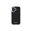 DKNY Plain Silver Logo MagSafe iPhone 16 Case - Black
