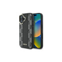 DKNY Checkered Pattern Magsafe iPhone 16 Plus Case - Black