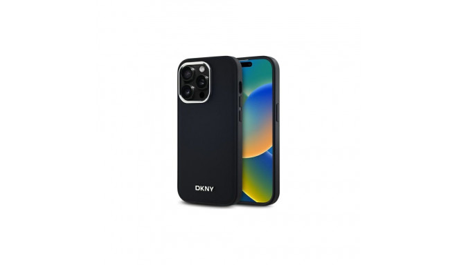 DKNY Plain Logo MagSafe iPhone 14 Pro Case - Black