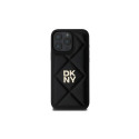 DKNY Quilted Stack Logo iPhone 16 Pro Case - Black