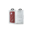 Karl Lagerfeld Diagonal Quilted Script iPhone 16 Case - Red