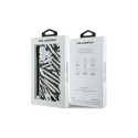 Karl Lagerfeld IML Zebra Pattern & Cord iPhone 16 Case - Black