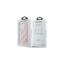 Karl Lagerfeld Diagonal Quilted Script case for iPhone 15 Pro Max - pink