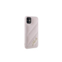 Karl Lagerfeld Diagonal Quilted Script case for iPhone 11 / Xr - pink