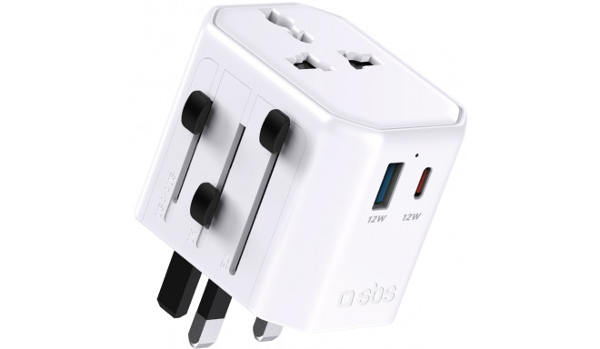 SBS travel charger 2500W Europe/USA/Asia/Africa USB/USB-C