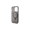 Guess Ring Stand Script Glitter MagSafe case for iPhone 13 Pro Max - black
