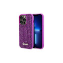 Guess Disco Metal Script case for iPhone 14 Pro Max - fuchsia