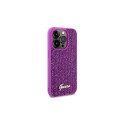 Guess Disco Metal Script case for iPhone 14 Pro Max - fuchsia