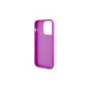 Guess Disco Metal Script case for iPhone 14 Pro Max - fuchsia