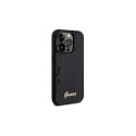 Guess Sequin Script Metal case for iPhone 14 Pro - black
